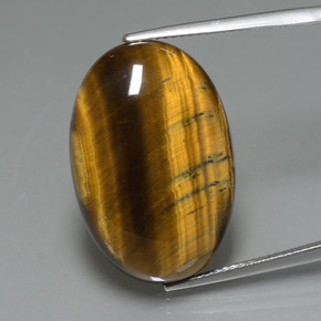 Olho de Tigre Marrom dourado Natural 20.01ct, Corte Oval, Opaco