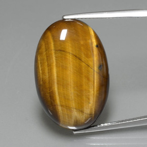 Tiger's eye marrom natural 20,74ct, corte oval, opaco
