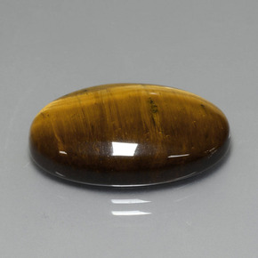 Tiger's eye marrom natural 19,40ct, corte oval, opaco