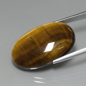 Tiger's eye marrom natural 19,40ct, corte oval, opaco