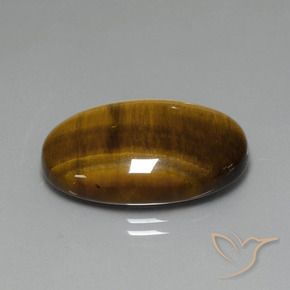 Olho de Tigre Marrom dourado Natural 19.63ct, oval, Opaco