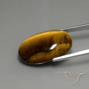 Olho de Tigre Castanho médio Natural 20.09ct, oval, Opaco
