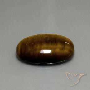 Olho de Tigre Castanho médio Natural 20.74ct, oval, Opaco