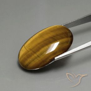 Olho de Tigre Marrom dourado Natural 19.66ct, oval, Opaco
