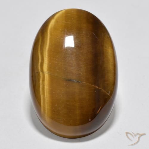 20.45ct Natural Castanho médio Olho de Tigre, oval, Opaco