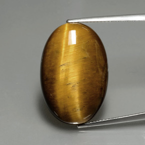 Tiger's eye marrom natural 20,21ct, corte oval, opaco