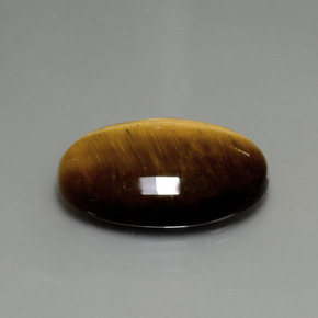 Tiger's eye marrom natural 20,21ct, corte oval, opaco