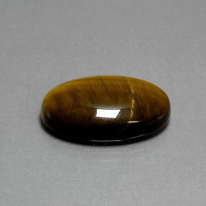 Tiger's eye marrom natural 19,87ct, corte oval, opaco
