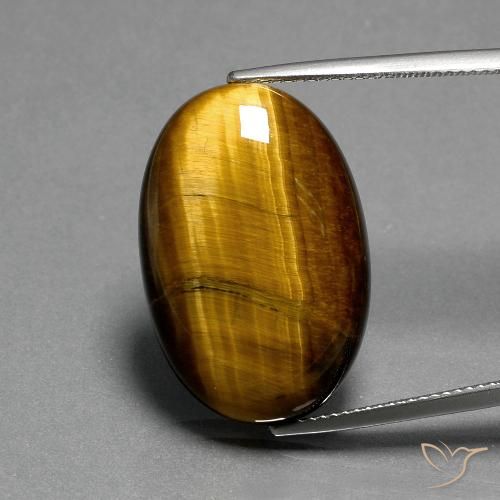 21.02ct Natural Castanho médio Olho de Tigre, oval, Opaco