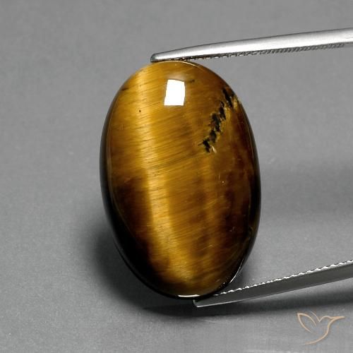 20.77ct Natural Marrom Quente Olho de Tigre, oval, Opaco