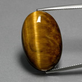 Tiger's eye marrom natural 20,16ct, corte oval, opaco