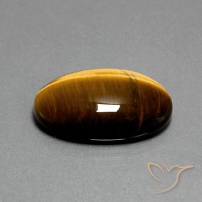 Olho de Tigre Castanho médio Natural 19.68ct, oval, Opaco