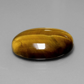 Tiger's eye marrom natural 20,54ct, corte oval, opaco