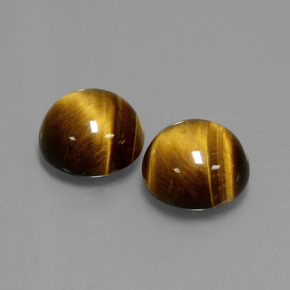 Pedras preciosas de tiger's eye marrom natural de  ct, corte redondo, opaco