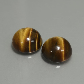 Pedras preciosas de tiger's eye marrom natural de  ct, corte redondo, opaco