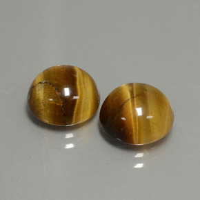 Pedras preciosas de tiger's eye marrom natural de  ct, corte redondo, opaco