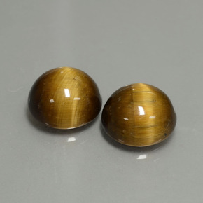 Pedras preciosas de tiger's eye marrom natural de  ct, corte redondo, opaco