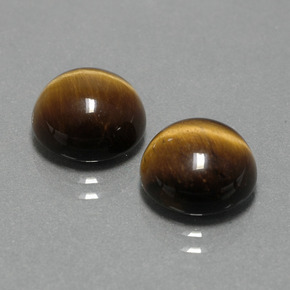 Pedras preciosas de tiger's eye marrom natural de  ct, corte redondo, opaco