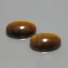 Pedras preciosas de tiger's eye marrom natural de  ct, corte oval, opaco