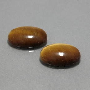 Pedras preciosas de tiger's eye marrom natural de  ct, corte oval, opaco