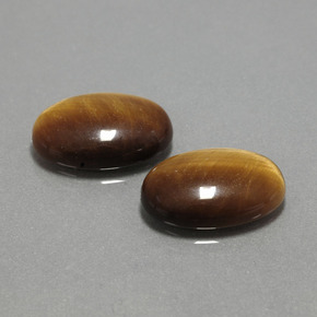 Pedras preciosas de tiger's eye marrom natural de  ct, corte oval, opaco