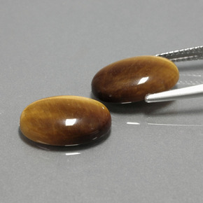 Pedras preciosas de tiger's eye marrom natural de  ct, corte oval, opaco