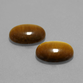 Pedras preciosas de tiger's eye marrom natural de  ct, corte oval, opaco