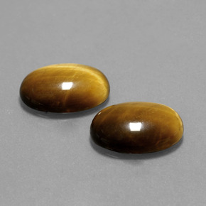 Pedras preciosas de tiger's eye marrom natural de 9,10 ct, corte oval, opaco