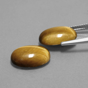 Pedras preciosas de tiger's eye marrom natural de 9,10 ct, corte oval, opaco