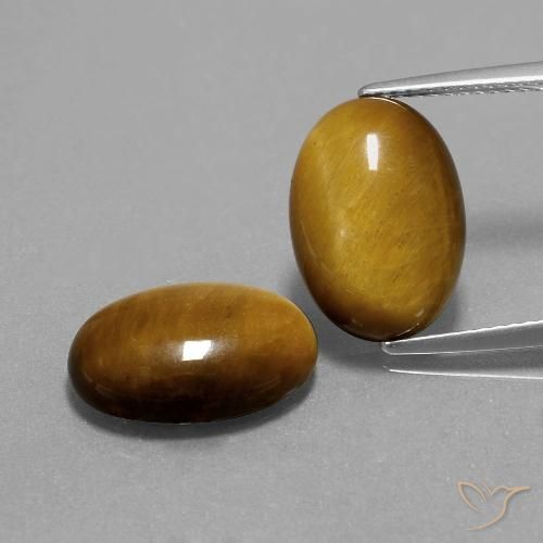 9.06ctw Natural Marrom dourado Olho de Tigre, oval, Opaco
