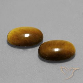Pedras preciosas de Olho de Tigre Marrom dourado natural de 9.06 ct, oval, Opaco