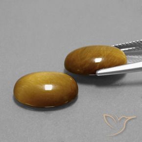 Pedras preciosas de Olho de Tigre Marrom dourado natural de 9.06 ct, oval, Opaco