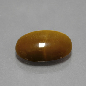 Olho de Tigre Dourado Marrom Natural 4.49ct, Corte Oval, Opaco