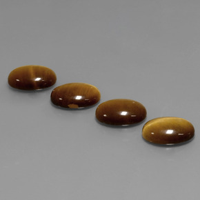 Pedras preciosas de tiger's eye marrom natural de  ct, corte oval, opaco