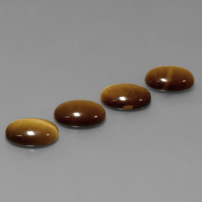 Pedras preciosas de tiger's eye marrom natural de  ct, corte oval, opaco