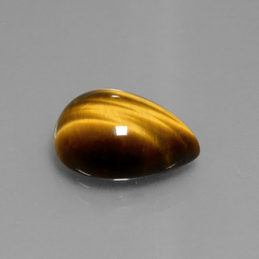 Tiger's eye marrom natural 5,05ct, formato de pêra, opaco
