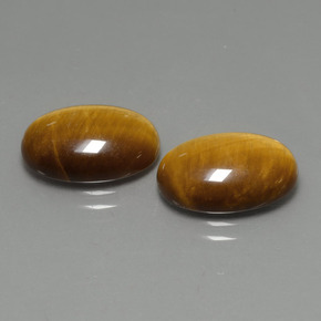 Pedras preciosas de tiger's eye marrom natural de  ct, corte oval, opaco