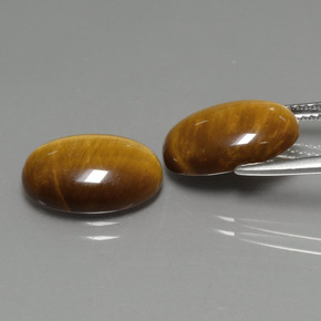 Pedras preciosas de tiger's eye marrom natural de  ct, corte oval, opaco