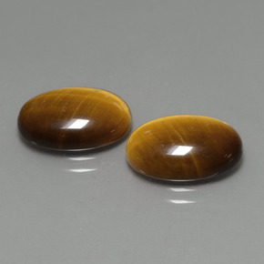 Pedras preciosas de tiger's eye marrom natural de  ct, corte oval, opaco