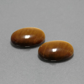 Pedras preciosas de tiger's eye marrom natural de  ct, corte oval, opaco