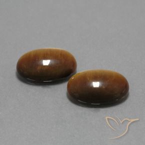 Pedras preciosas de Olho de Tigre Marrom Quente natural de 9.13 ct, oval, Opaco