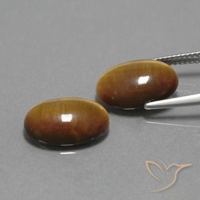 Pedras preciosas de Olho de Tigre Marrom Quente natural de 9.13 ct, oval, Opaco