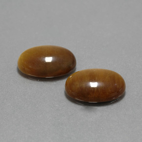 Pedras preciosas de Olho de Tigre Marrom Quente natural de 8.98 ct, Corte Oval, Opaco
