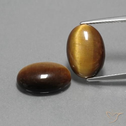 9.06ctw Natural Marrom dourado Olho de Tigre, oval, Opaco