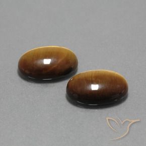 Pedras preciosas de Olho de Tigre Marrom dourado natural de 9.06 ct, oval, Opaco