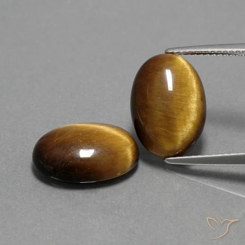 Pedras preciosas de tiger's eye marrom natural de 9,00 ct, corte oval, opaco