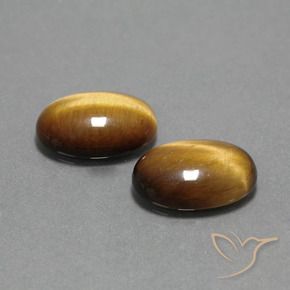 Pedras preciosas de tiger's eye marrom natural de 9,00 ct, corte oval, opaco