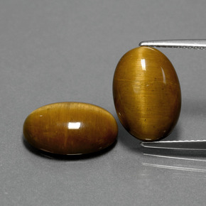 Pedras preciosas de tiger's eye marrom natural de  ct, corte oval, opaco