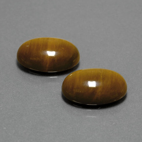 Pedras preciosas de tiger's eye marrom natural de  ct, corte oval, opaco