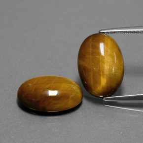 Pedras preciosas de tiger's eye marrom natural de  ct, corte oval, opaco
